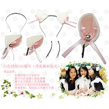 white COS cat ears(hair circle with hairpin)