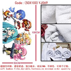 Miku anime cotton bath towel