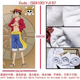 One piece anime bamboo fiber bath towel