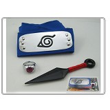 Naruto anime weapon+ring+blue headband