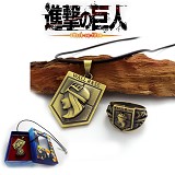Attack on Titan anime necklace+ring