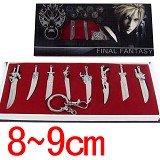 Final Fantasy anime key chains set(8pcs a set)