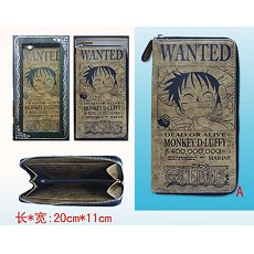 One Piece luffy anime pu long wallet