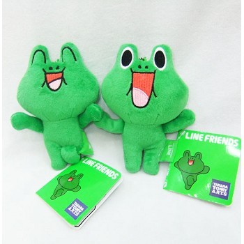  	5inches Line Friends frog plush dolls(2pcs a set)