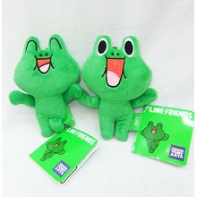  	5inches Line Friends frog plush dolls(2pcs a set)