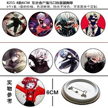 Tokyo ghoul anime brooches pins(8pcs a set)