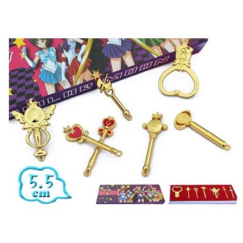 Sailor Moon anime key chains(7pcs a set)