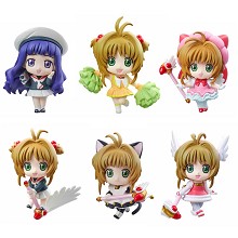 Card Captor Sakura anime figures(6pcs a set)