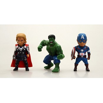 The Avengers anime figures set(3pcs a set)