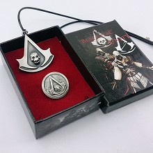 Assassin's Creed necklace+brooch a set