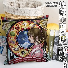 Spirited Away two-sided cotton fabric pillow