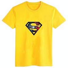 Super man cotton yellow  t-shirt