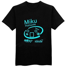 Hatsune Miku cotton luminous black t-shirt