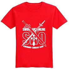 Sword Art Online cotton red t-shirt