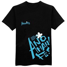 Anohana cotton black t-shirt