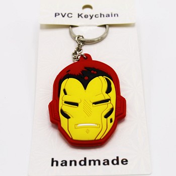 Iron Man PVC two-sided key chain