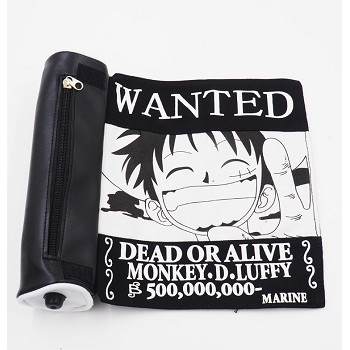One Piece Luffy wanted pen bag