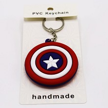 Captain America PVC two-sided key chain
