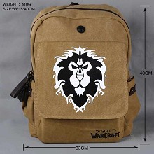 Warcraft canvas backpack bag