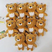 4inches Line brown bear plush dolls set(10pcs a se...