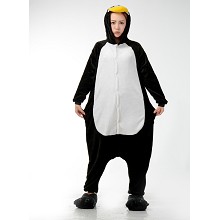  	Cartton animal penguin flano bpyjama dress hoodie