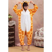 Cartton animal giraffe flano bpyjama dress hoodie