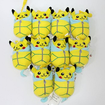 4inches Pokemon pikachu plush dolls set(10pcs a set)