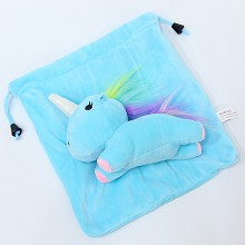 Unicorn plush drawing bag 21*19CM