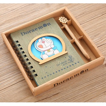 Doraemon retro wooden notebook