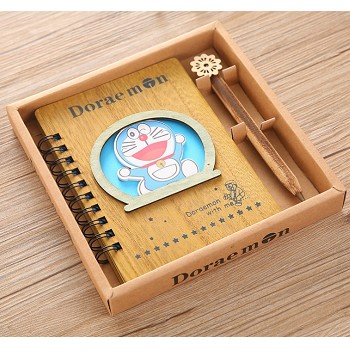 Doraemon retro wooden notebook