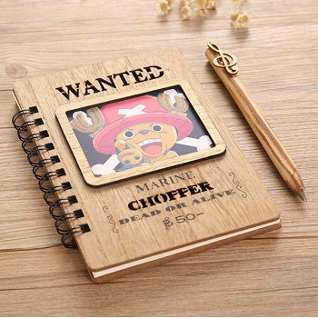 One Piece Chopper retro wooden notebook