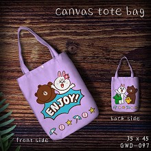 Bear Brown canvas tote bag shopping bag