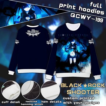 Black rock Shooter full print hoodies