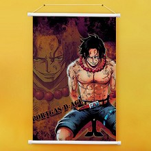 One Piece ACE wall scroll