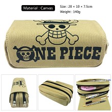 One Piece canvas pen bag pencil bag