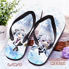 Hatsune Miku rubber flip-flops shoes slippers a pair
