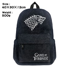  Game of Thrones canvas backpack bag 