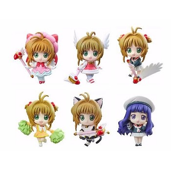 Card Captor Sakura anime figures set(6pcs a set)