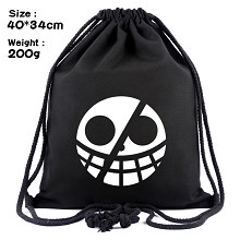 One Piece Law drawstring backpack bag