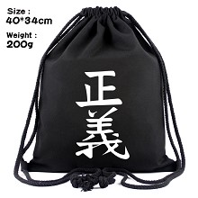 One Piece drawstring backpack bag