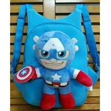 Captain America children plush backpack school bag