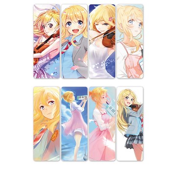 Your Lie in April anime pvc bookmarks set(5set)