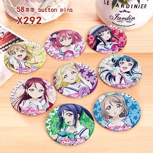 LoveLive!Sunshine anime brooch pins set(8pcs a set...