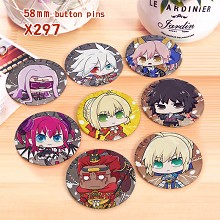 Fate EXTELLA anime brooch pins set(8pcs a set)