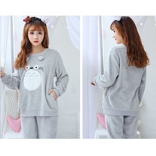 Totoro anime flano bpyjama dress hoodie