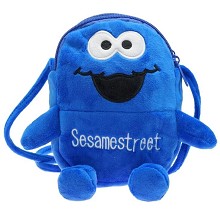Sesame Street COOKIE MONSTER plush satchel shoulder bag