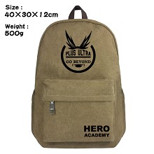 My Hero Academia canvas backpack bag