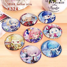 Fate Grand Order anime brooches pins set(8pcs a set)