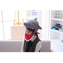 Cute Shark Plush Hat Cap Plush Gift Dance Toy Velv...
