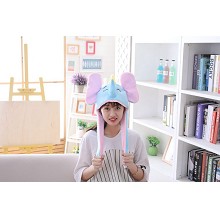 Cute Elephant Plush Hat Ear Shape Can Move Cap Plush Gift Dance Toy Velvet
